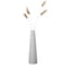 Uniquewise 8 Inch Contemporary Ceramic Cone Shape Table Vase Modern Pastel Colored Flower Holder, White QI004359.WT - alternate 1